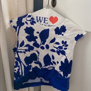 Zara cropped floral top